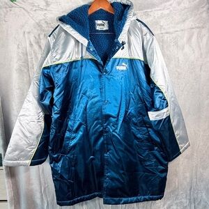Puma Hit-Union Streetwear Sherpa Bench Coat XL Seahawks color rare vintage y2k